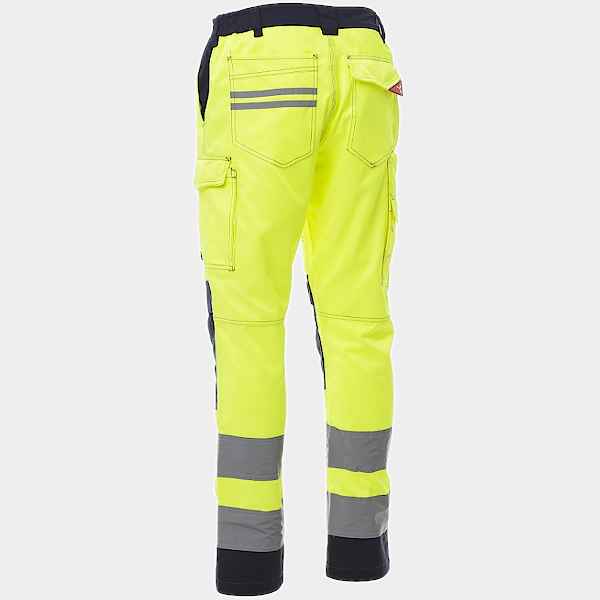 PAYPER CHARTER TECH Fluorescent Work Trousers Yellow-Blue-2